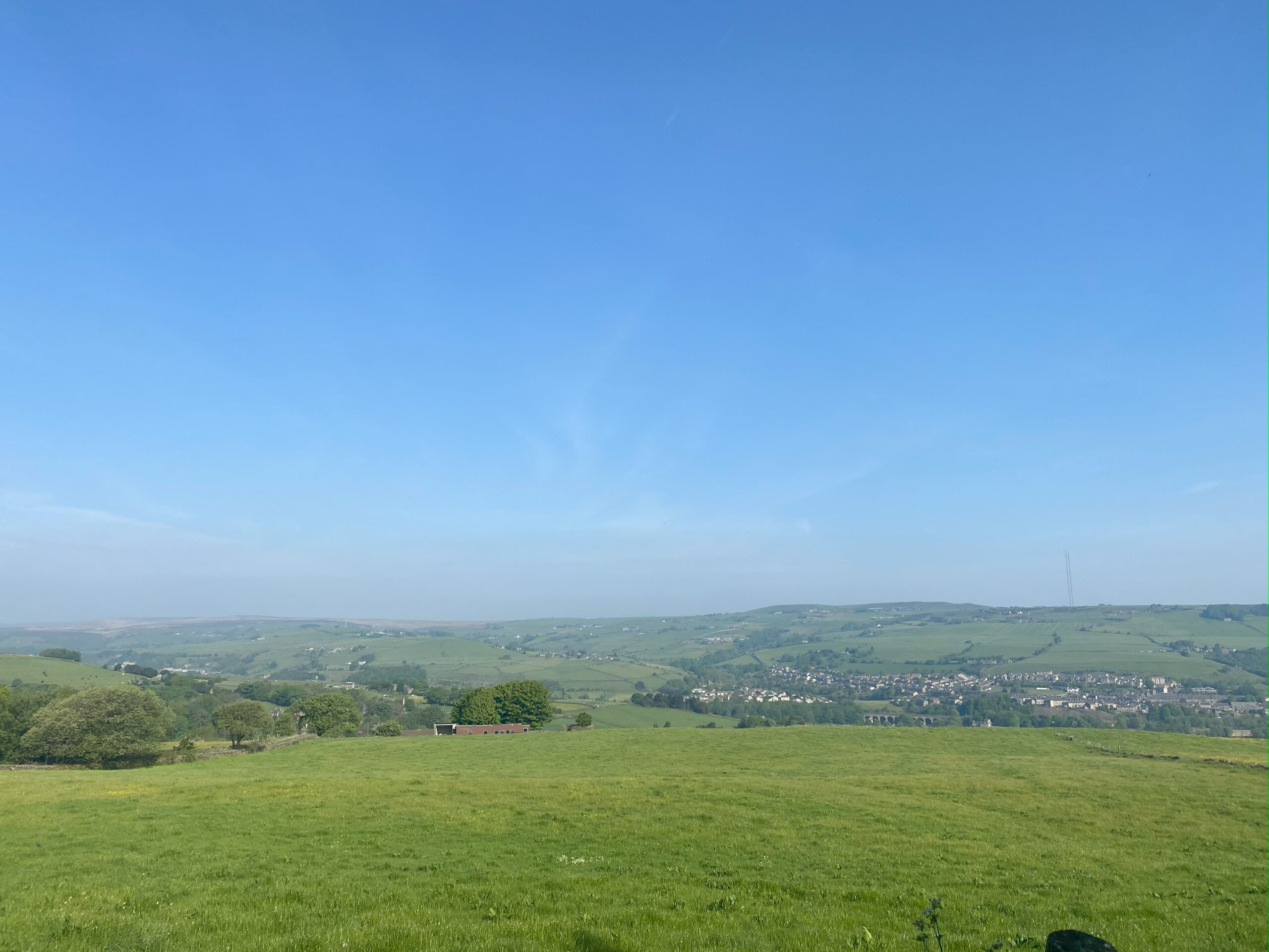 A photograph of the landscape in Huddersfield, West Yorkshire, where VISTA is based.