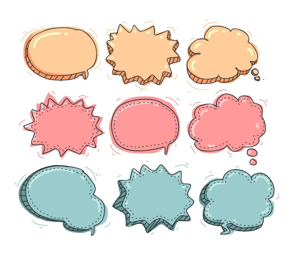 Speech bubbles to represent communication
