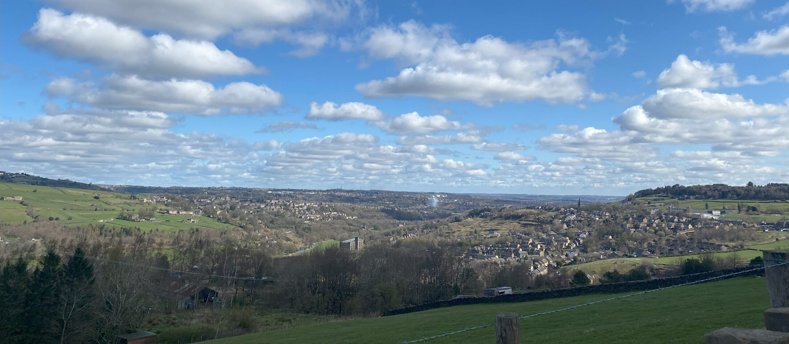 A photograph showing a landscape in Huddersfield, West Yorkshire where VISTA is based.