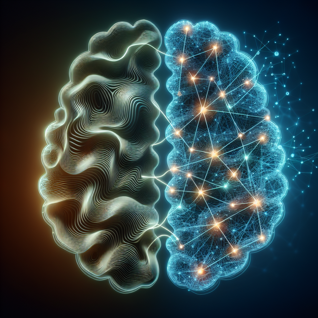 a brain with lights to represent neurons firing.